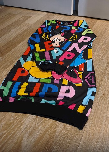 Renkli Mickey Baskılı Kadın Sweatshirt - Görsel 3