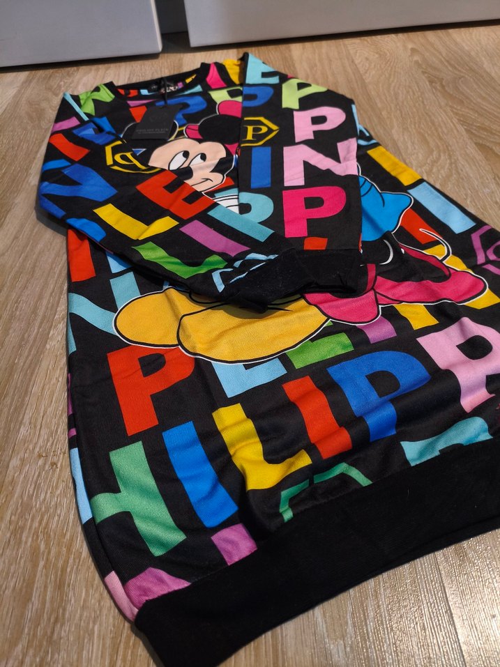 Renkli Mickey Baskılı Kadın Sweatshirt - Görsel 2