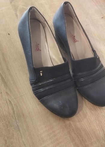 Mavi Kadın Klasik Dolgu Topuk Ayakkabı - Görsel 3