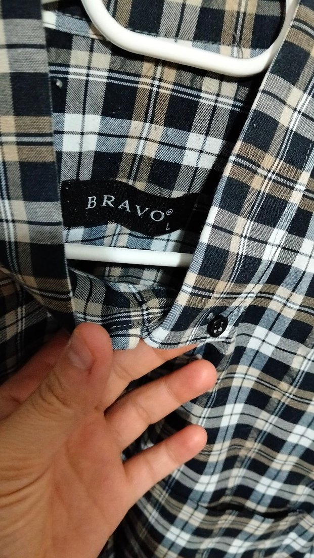 Kahverengi Kareli Erkek Gömlek - Görsel 3