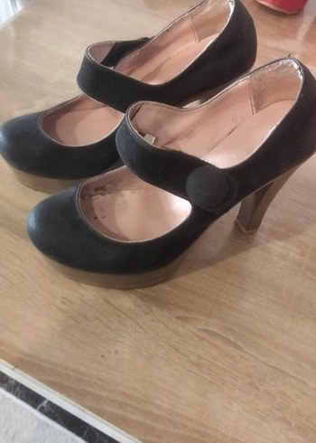 Siyah Platform Topuklu Kadın Stiletto - Görsel 3