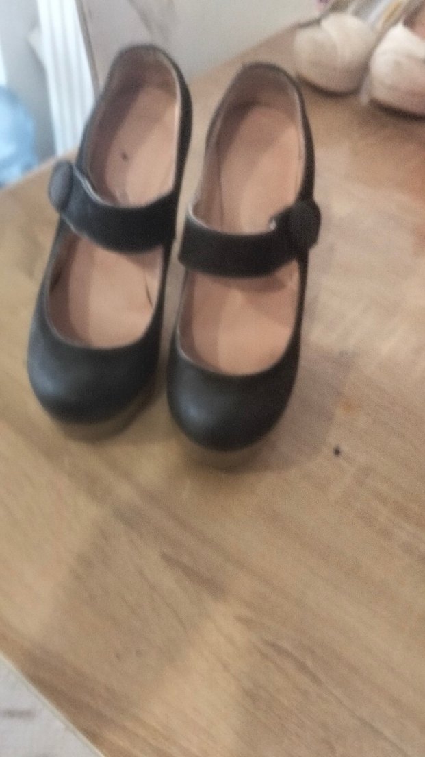 Siyah Platform Topuklu Kadın Stiletto - Görsel 2