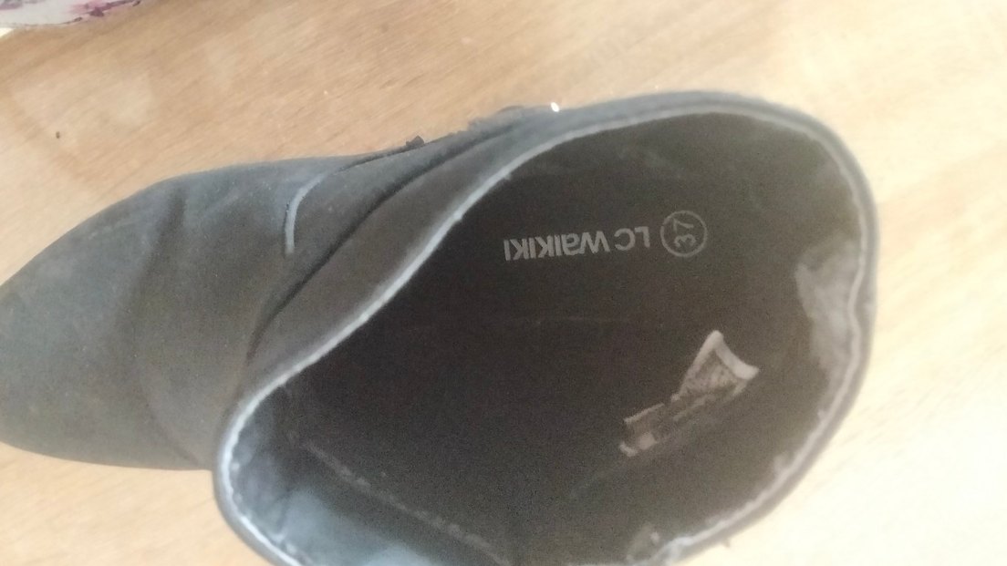 Siyah Deri Gotik Tokalı Kadın Bot - Görsel 3