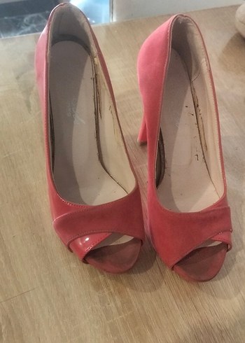 Parlak kırmızı abiye Topuklu Kadın Ayakkabı - Görsel 3