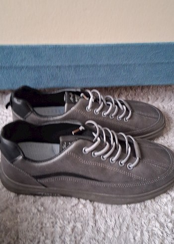 Gri Bağcıklı Erkek Günlük Ayakkabı - Görsel 2