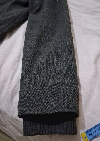 Gri Düğmeli Erkek Denim kaşe - Görsel 2