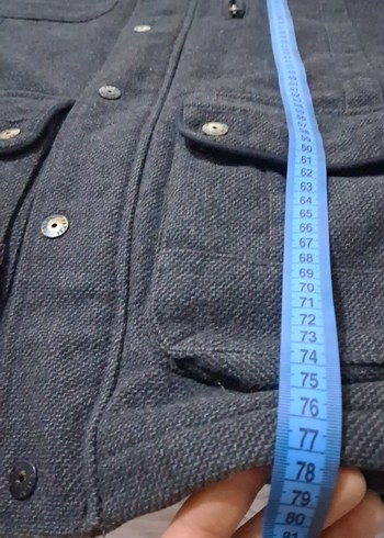 Gri Düğmeli Erkek Denim kaşe - Görsel 6