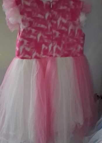 Kız Çocuk Pembe Tül Elbise - Görsel 2