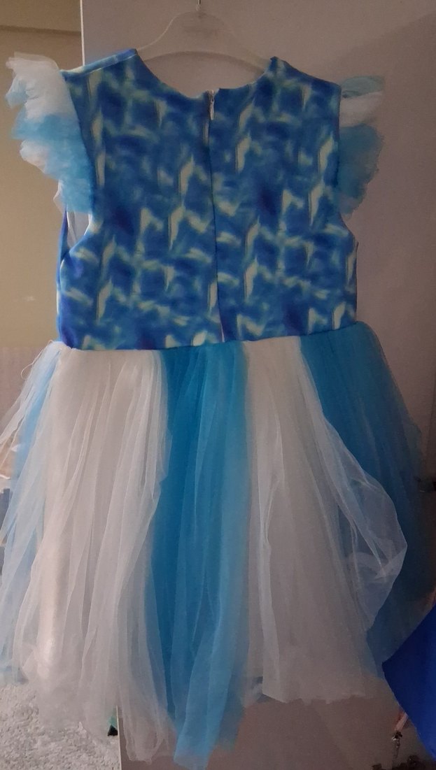 Mavi Kız Çocuk boy Elbise - Görsel 2