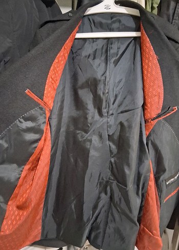 Düğmeli Notch Yaka Gri Erkek Ceket - Görsel 5