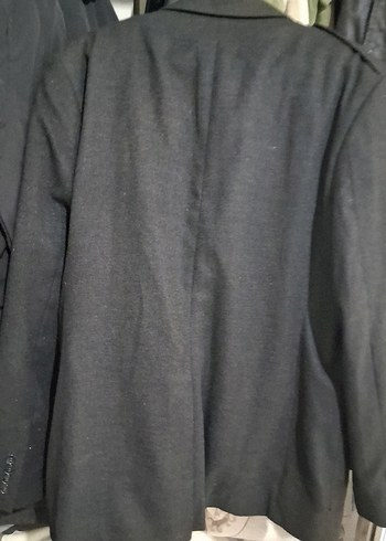 Düğmeli Notch Yaka Gri Erkek Ceket - Görsel 2