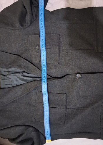 Düğmeli Notch Yaka Gri Erkek Ceket - Görsel 3