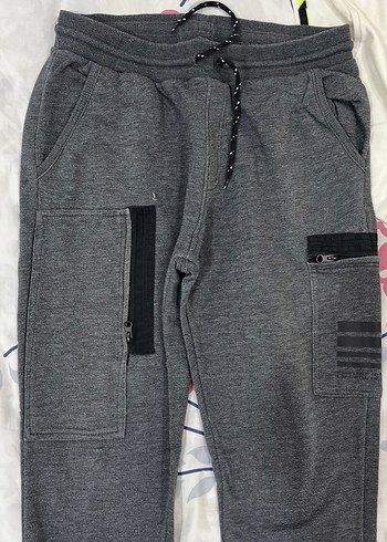 Gri Erkek Çocuk Rahat Kesim Eşofman Altı - Görsel 2