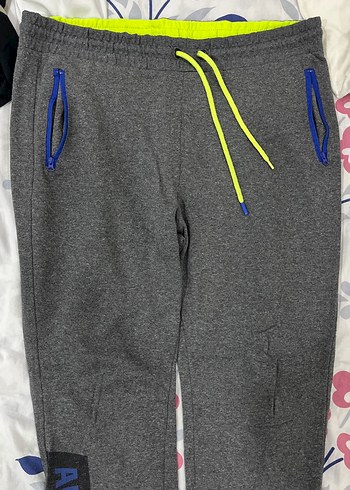 Gri Erkek Çocuk Fermuarlı Eşofman Altı - Görsel 2