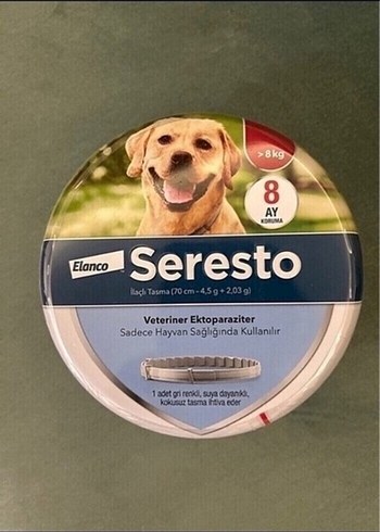 Seresto Veteriner Ektoparazit Tasmaları 8+ kg Köpekler İçin