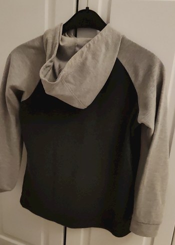 Erkek Çocuk Gri Fermuarlı Sweatshirt - Görsel 2