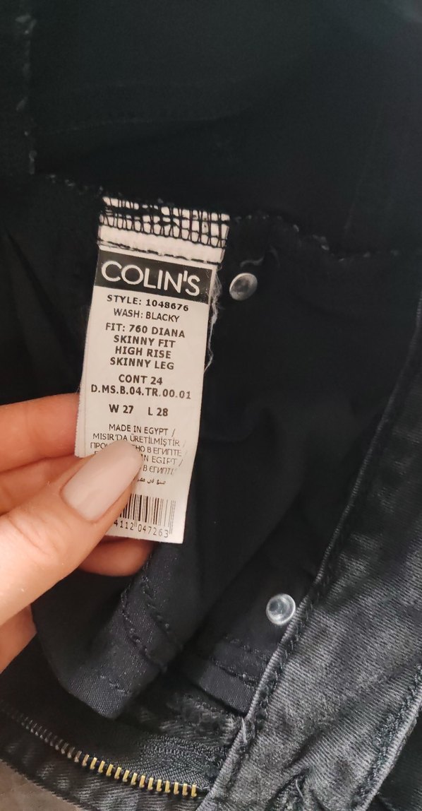 Siyah Kadın Sade Skinny Jean - Görsel 3