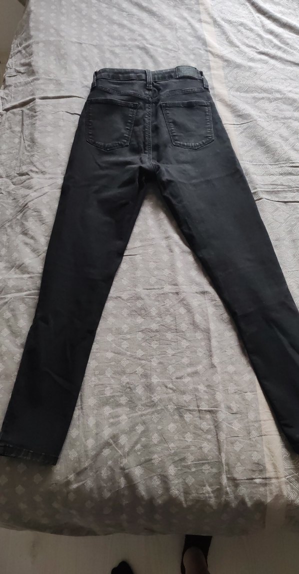 Siyah Kadın Sade Skinny Jean - Görsel 4