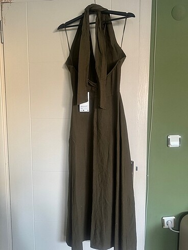 xs Beden Zara elbise, Zara halter yaka midi elbise