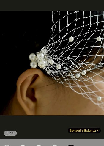 Beyaz Dantel Silky Avant-Garde Saç Aksesuarı - Görsel 4