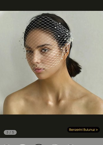 Beyaz Dantel Silky Avant-Garde Saç Aksesuarı - Görsel 2