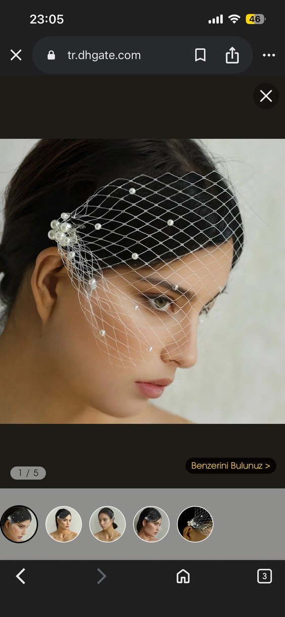 Beyaz Dantel Silky Avant-Garde Saç Aksesuarı - Görsel 5