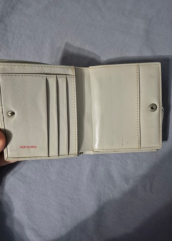 Gri Yılan Desenli Deri Kadın Cüzdan - Görsel 2