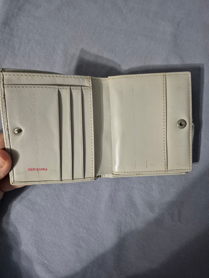 Gri Yılan Desenli Deri Kadın Cüzdan - Görsel 2