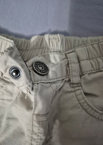 Bej Düğmeli Erkek Çocuk Kargo Pantolon - Görsel 2