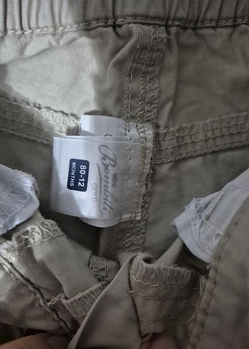 Bej Düğmeli Erkek Çocuk Kargo Pantolon - Görsel 3