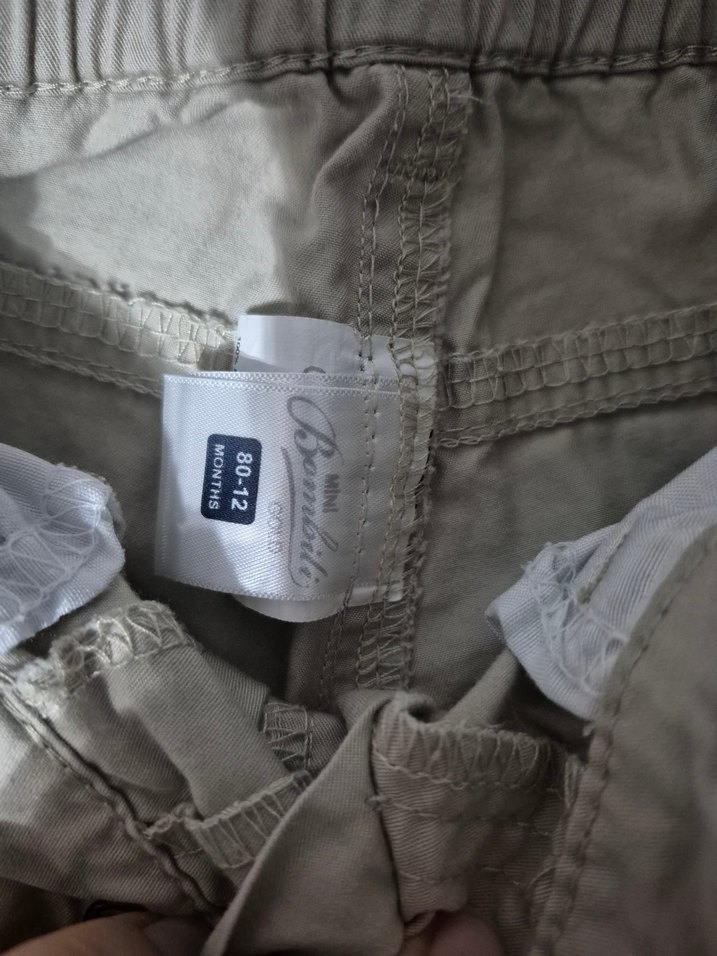 Bej Düğmeli Erkek Çocuk Kargo Pantolon - Görsel 3