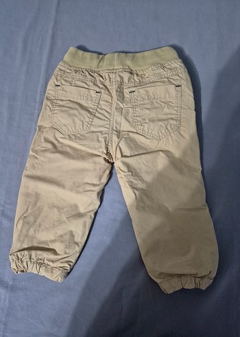 Bej Erkek Çocuk Bol Kesim Keten Pantolon - Görsel 4