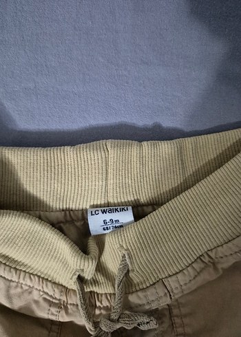 Bej Erkek Çocuk Bol Kesim Keten Pantolon - Görsel 2