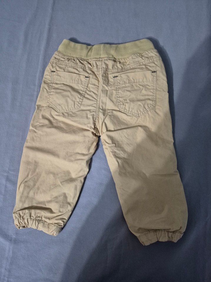 Bej Erkek Çocuk Bol Kesim Keten Pantolon - Görsel 4