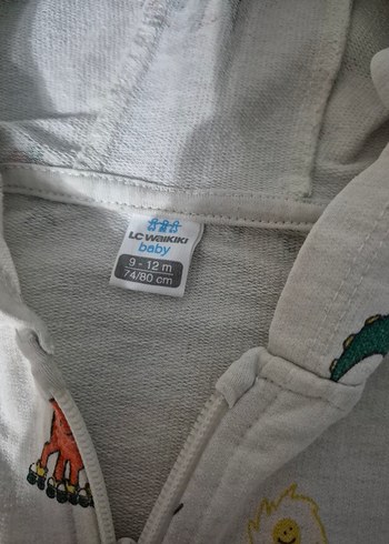 Kapüşonlu Fermuarlı Renkli Baskılı Erkek Çocuk Sweatshirt - Görsel 2