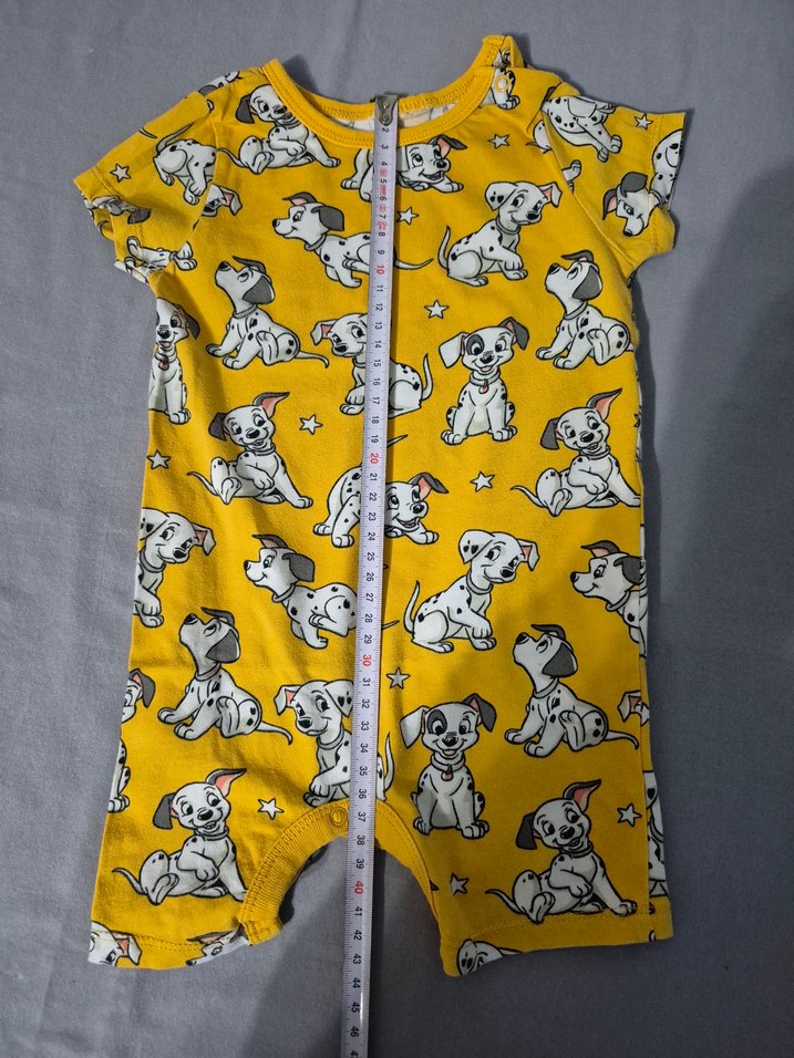 Sarı Baskılı Kısa Kollu Bebek Tulum - Görsel 3