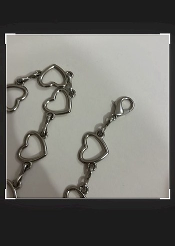 Gri Zincir Detaylı Kadın El Zinciri kemer - Görsel 3