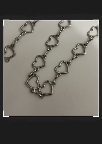 Gri Zincir Detaylı Kadın El Zinciri kemer - Görsel 4