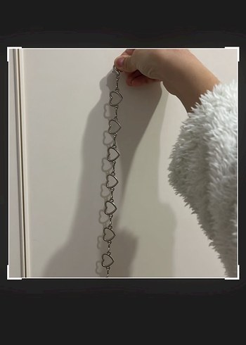 Gri Zincir Detaylı Kadın El Zinciri kemer - Görsel 2