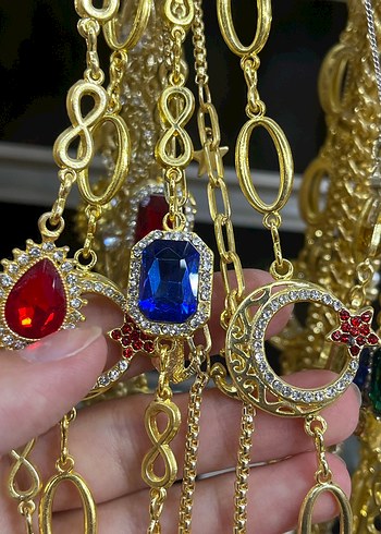 Altın Renkli Bohem Zincirli Kadın El Zinciri bileklik - Görsel 3