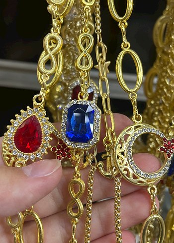 Altın Renkli Bohem Zincirli Kadın El Zinciri bileklik - Görsel 4