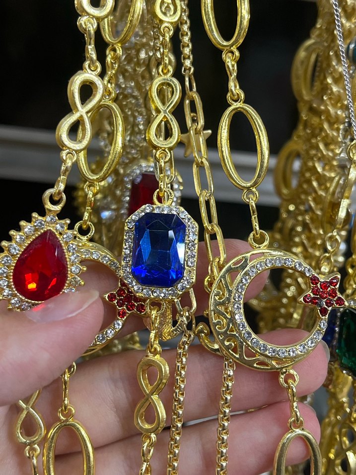 Altın Renkli Bohem Zincirli Kadın El Zinciri bileklik - Görsel 3