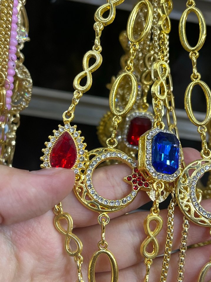 Altın Renkli Bohem Zincirli Kadın El Zinciri bileklik - Görsel 2