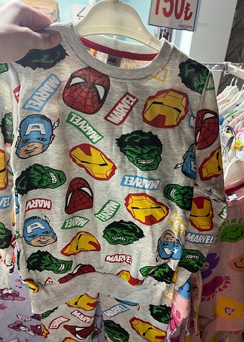 Çocuk Baskılı Çok Renkli İçlik pijama takımı - Görsel 3