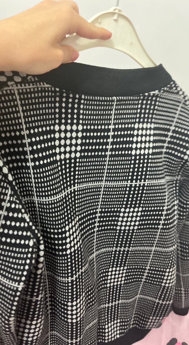 Kadın Siyah Beyaz Fermuarlı Mini Ceket - Görsel 3