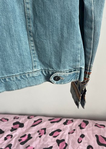 Nakışlı Bohem Kadın Denim Ceket - Görsel 10