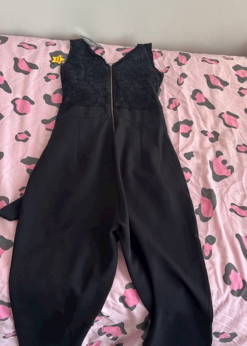 Dantel Detaylı Straplez Uzun Tulum - Görsel 7