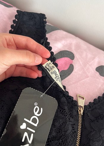 Dantel Detaylı Straplez Uzun Tulum - Görsel 6