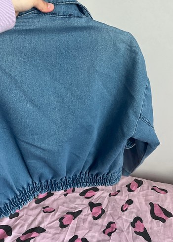 Mavi Düğmeli Kadın Denim Ceket - Görsel 6