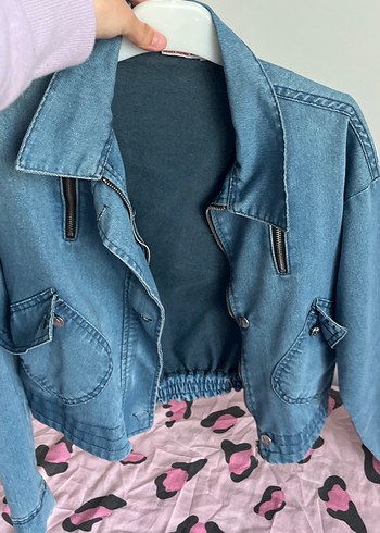 Mavi Düğmeli Kadın Denim Ceket - Görsel 5